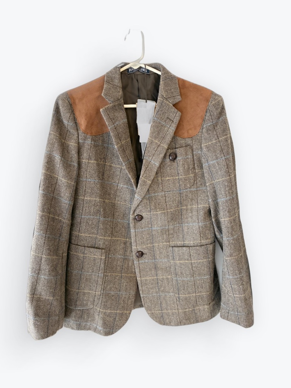 NWT Paul Jones Brown Tweed Sport Coat